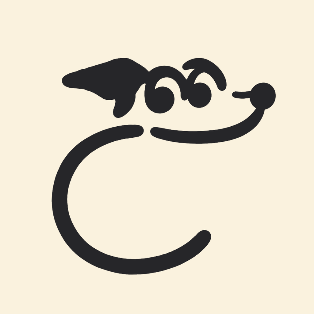 ClearPage app icon — Horus drawn in one line on a warm cream background